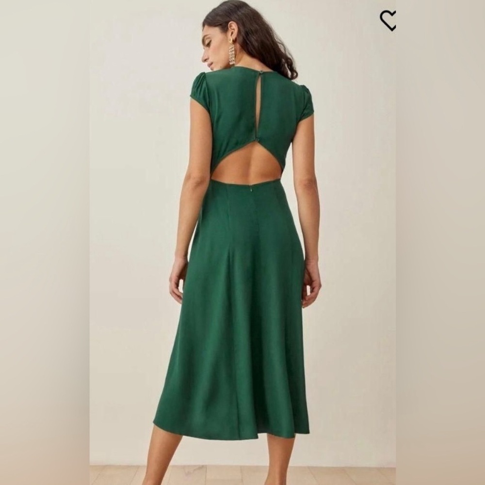 Reformation Gavin Dress Emerald